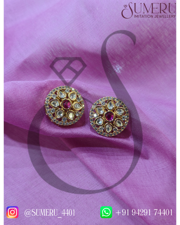 KUNDAN PENDENT SET WITH RUBY STONE. - Image 3