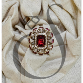 A.D. RING IN ANTIQUE POLISH.