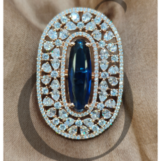 A.D. RING WITH BLUE STONE