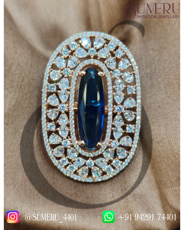 A.D. RING WITH BLUE STONE