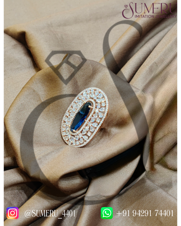 A.D. RING WITH BLUE STONE - Image 2
