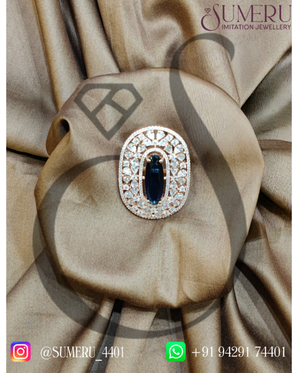 A.D. RING WITH BLUE STONE - Image 3