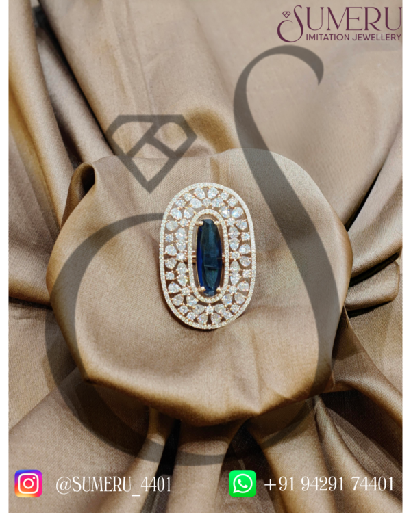 A.D. RING WITH BLUE STONE - Image 4