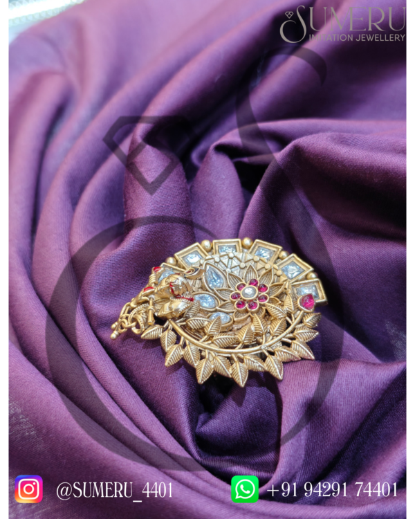 COPPER RING WITH RADHA KRISHNA DESIGN - Image 2