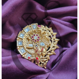 COPPER RING WITH RADHA KRISHNA DESIGN