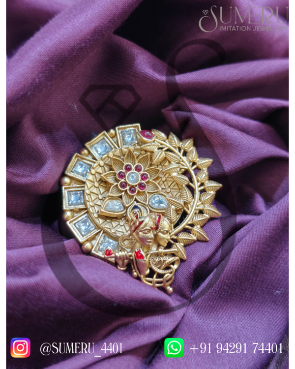 COPPER RING WITH RADHA KRISHNA DESIGN
