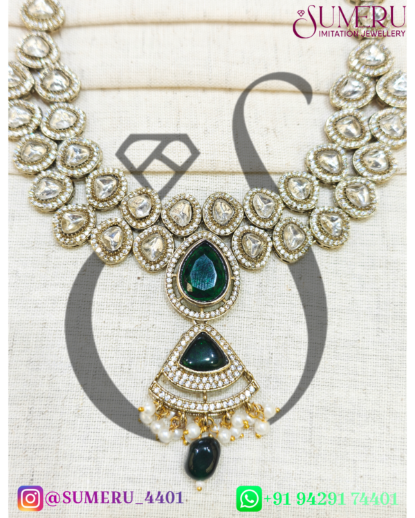 A.D. WITH KUNDAN MEHENDI POLISHED SET. - Image 3