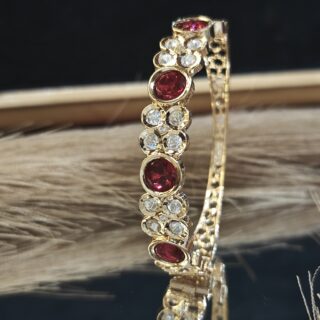 UNIQUE AND ATTRACTIVE RUBY STONE KUNDAN KADA