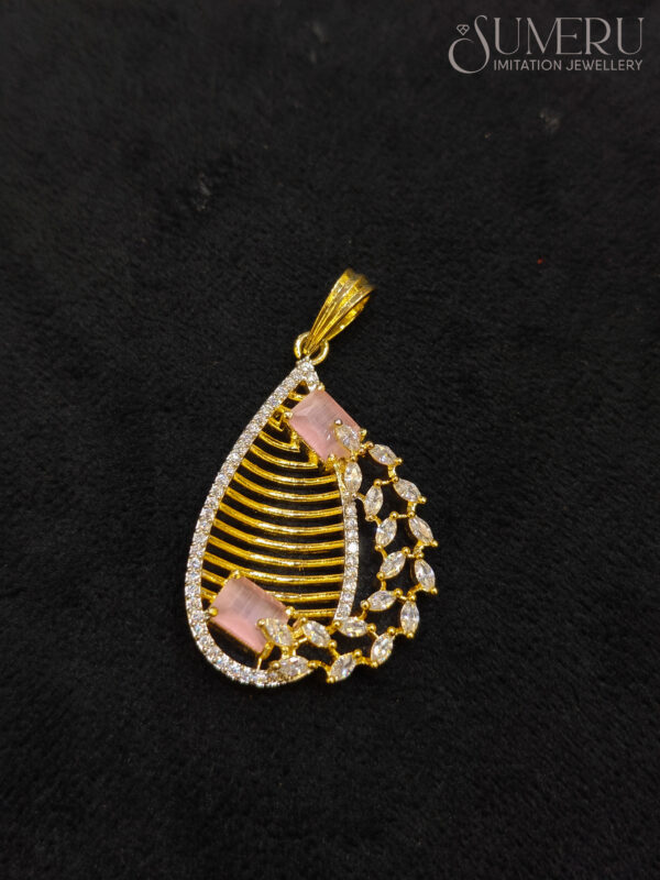 A.D. PENDENT SET WITH PINK STONE - Image 3