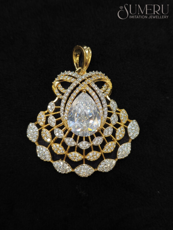 A.D. PENDENT SET WITH BIG WHITE STONE - Image 3