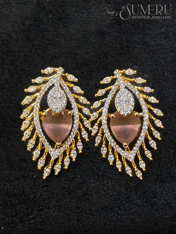 A.D. GOLDEN PENDENT SET WITH PINK STONE - Image 2