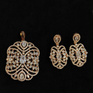 ROSE GOLD A.D. PENDENT SET