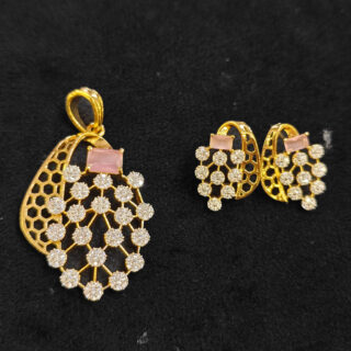 A.D. SET WITH BABY PINK STONE