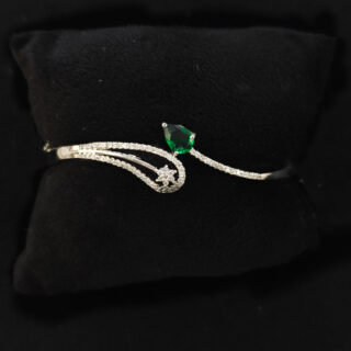 A.D. KADA WITH BEUTIFUL GREEN DROP STONE
