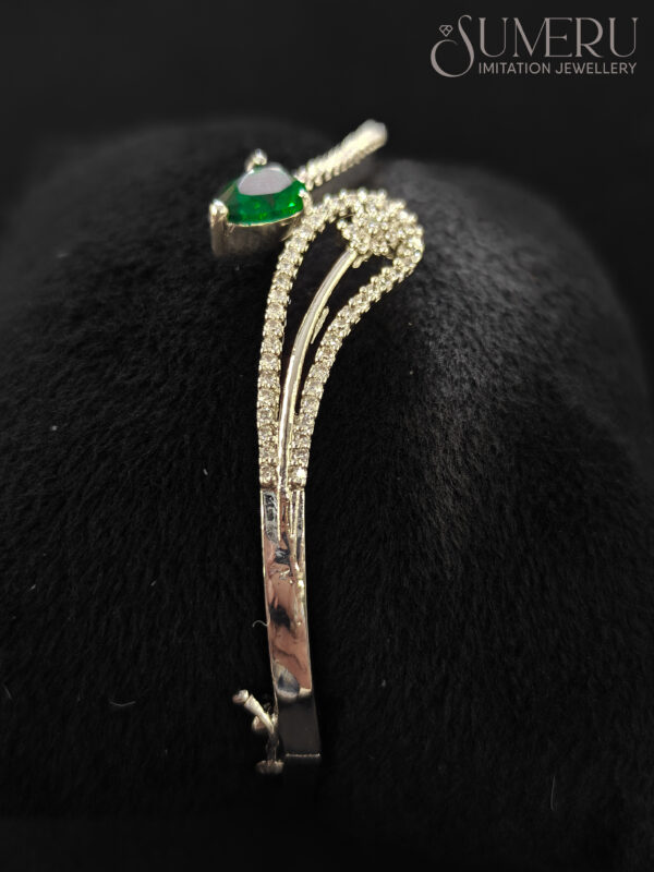 A.D. KADA WITH BEUTIFUL GREEN DROP STONE - Image 2