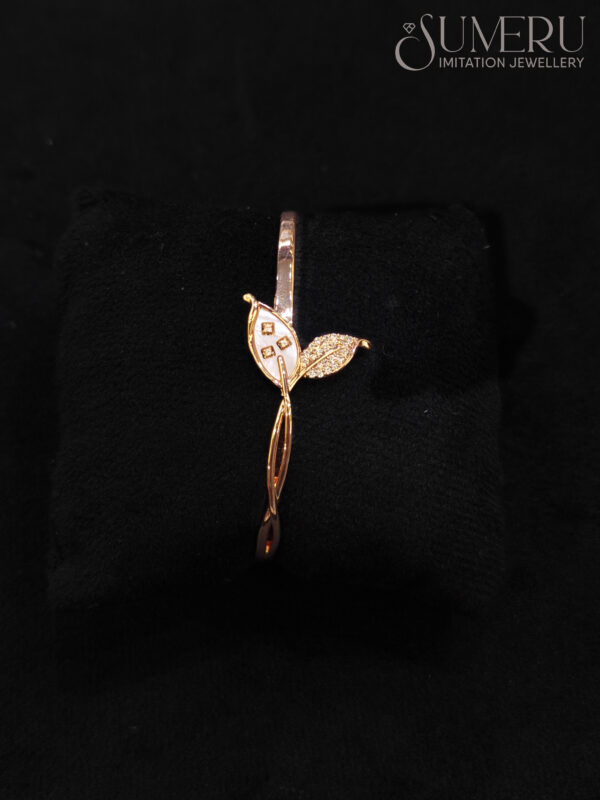 ROSE GOLD A.D. KADA IN LEAF DESIGN