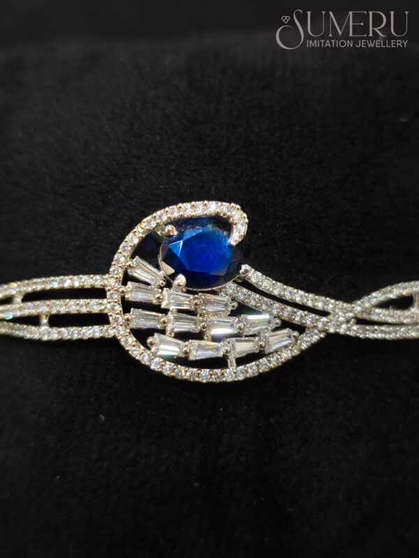 DELICATE A.D. KADA WITH ROYAL BLUE STONE - Image 2