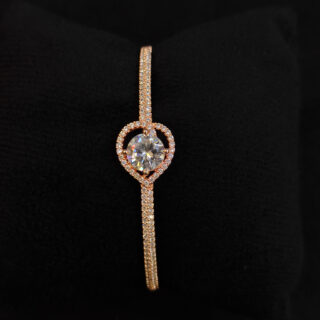 A.D. KADA IN ROSE GOLDE TONE WITH WHITE STONE