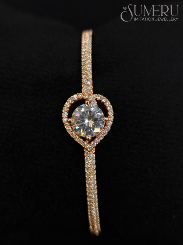A.D. KADA IN ROSE GOLDE TONE WITH WHITE STONE - Image 2