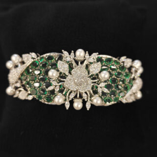 A.D. KADA WITH GREEN STONES