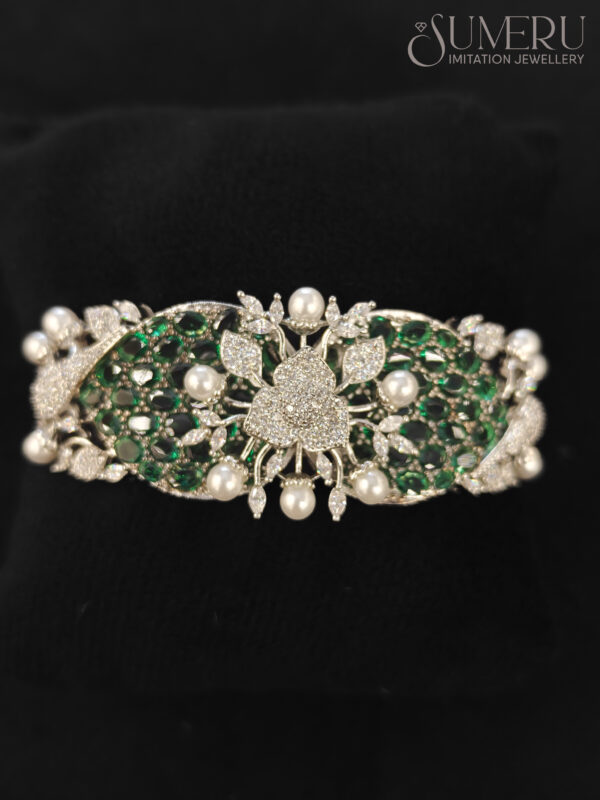 A.D. KADA WITH GREEN STONES