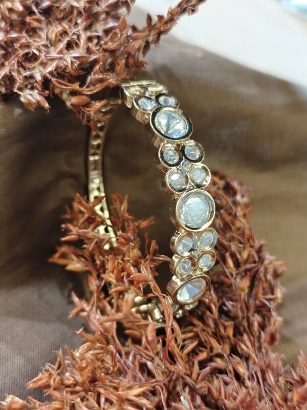 UNIQUE AND ATTRACTIVE WHITE STONE KUNDAN KADA