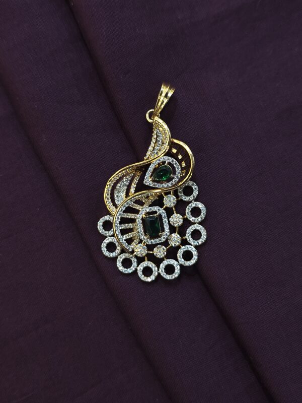 A.D. PENDENT SET WITH GREEN STONE - Image 3