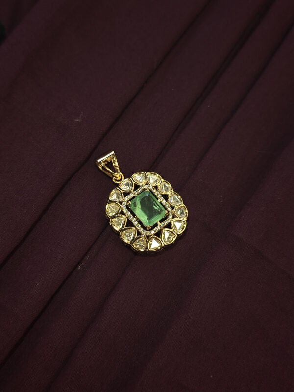 KUNDAN PENDENT SET WITH UNIQUE ATTRACTIVE STONE - Image 3